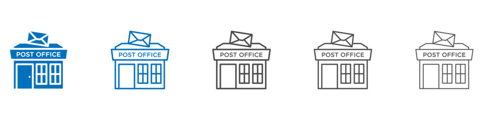 Poster - Post office icon vector set collection for web