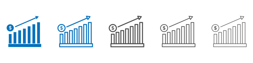 Poster - Revenue icon vector set collection for web