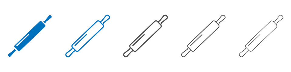 Poster - rolling pin icon vector set collection for web