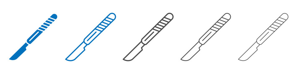 Poster - Scalpel icon vector set collection for web