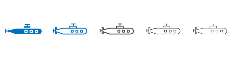 Poster - Submarine icon vector set collection for web