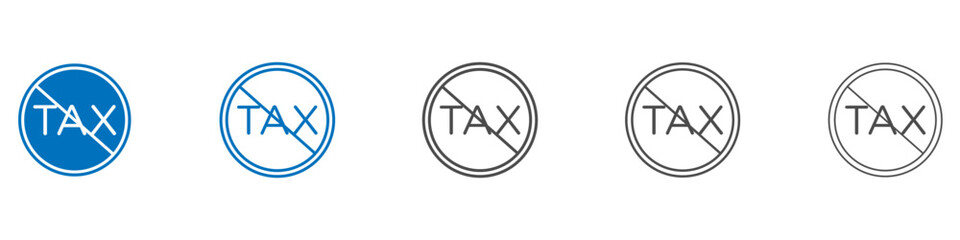 Poster - Tax free icon vector set collection for web