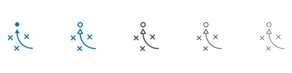 Poster - Tactics icon vector set collection for web