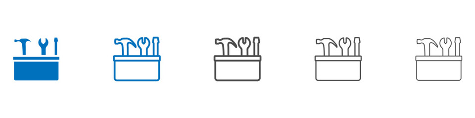 Poster - Toolbox icon vector set collection for web