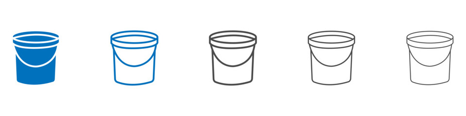 Poster - Water bucket icon vector set collection for web