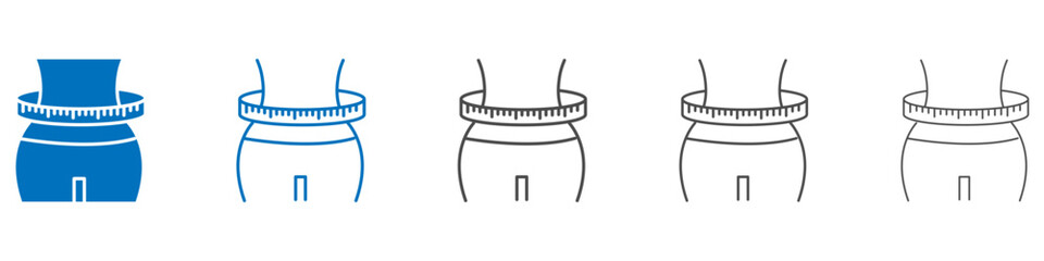 Poster - Weight loss icon vector set collection for web