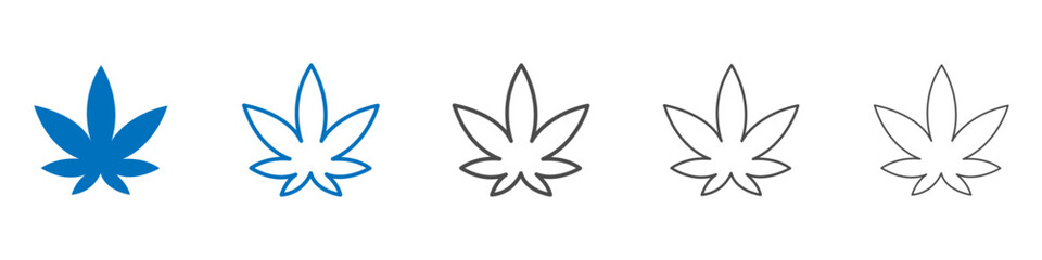 Poster - Weed icon vector set collection for web