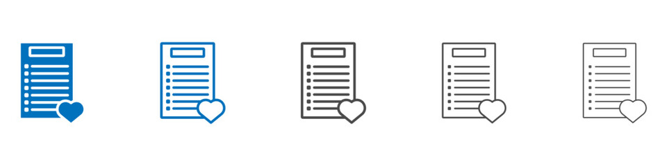 Poster - Wish list icon vector set collection for web
