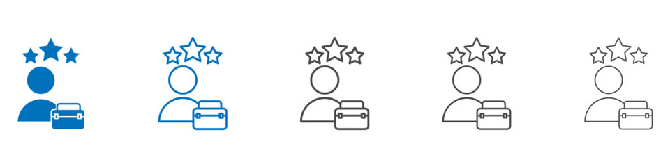 Poster - Work experience icon vector set collection for web