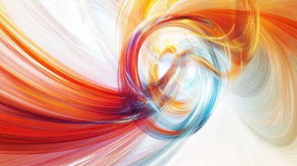 Poster - showcasing swirling patterns of light and color that symbolize quantum entanglement and superposition.