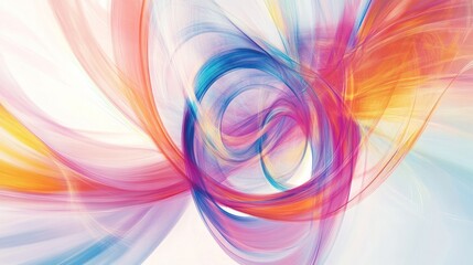 Poster - showcasing swirling patterns of light and color that symbolize quantum entanglement and superposition.