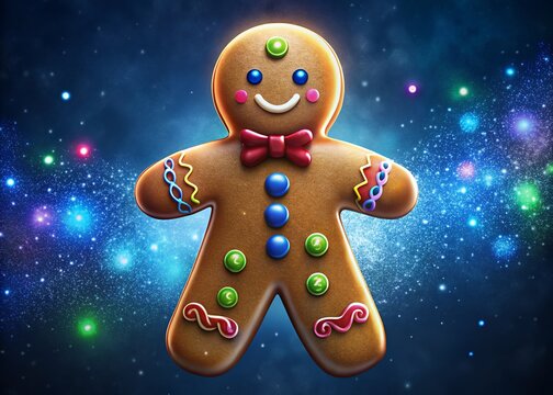 gingerbread person Arrangement of Christmas themed emoji