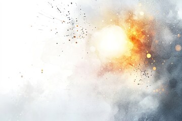 Wall Mural - abstract splash of warm and cold hues, with dynamic droplets.