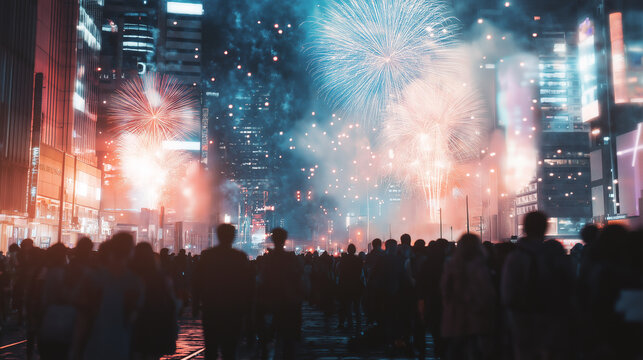 celebrating new year in the city