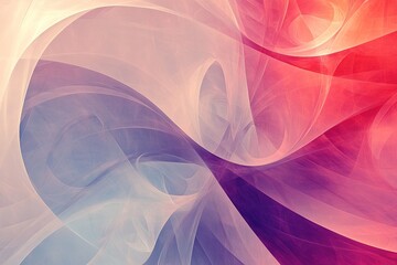 Wall Mural - abstract swirls in red and blue hues with smoke effect