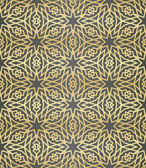 Poster - Islamic background with traditional style arabic. Seamless pattern for card, background, fabric or abstract design. Muslim ornament.