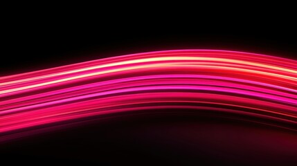 Aufkleber - Dynamic wave of vibrant pink light against a dark backdrop creates a stunning visual effect.