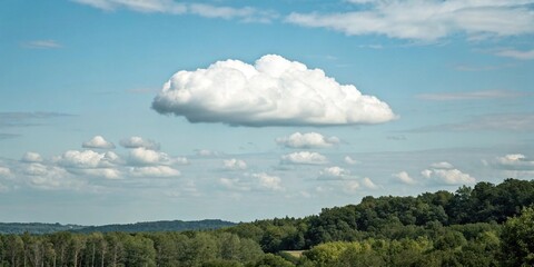 Wall Mural - light white cloud floats gently in the sky, heavens, sky, blue, soft, airy
