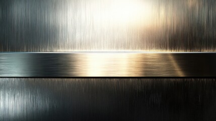 Poster - An abstract metallic texture with subtle reflections and a gradient glow, evoking a sense of elegance and sophistication.