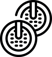 Poster - electric unicycle wheels icon representing modern personal transportation