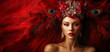 © Ricardo - Reina del Carnaval con Tocado de Plumas y Rojos Vibrantes.
