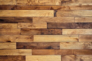 Poster - Textured Wood Planks with Rich Tones Enhanced by Natural Patterns, Perfect for Backgrounds, Interior Design, and Rustic Themes in Creative Projects