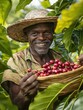 © rfassets - Harvesting coffee beans farm in nature portrait lush environment joyful concept