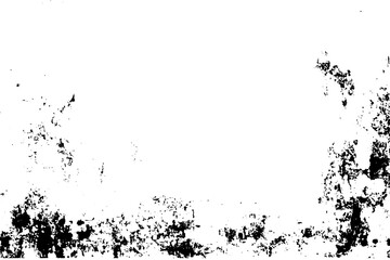 Poster - Grungy vintage background with rough vector pattern and distressed paper texture. Old wall effect featuring scratches, dirt, and paint splashes in black and white.