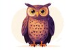 © saifi khasori - Cartoon hand-drawn flat illustration of an owl.