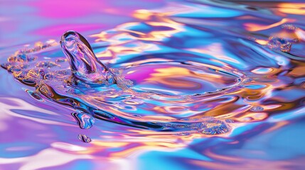 Poster - Iridescent Oil Spill with Rainbow Colors
