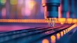 © MAY - A close up of sensors and data collection points on industrial machinery, highlighting the role of the Internet of Things (IoT) in optimizing production and efficiency.