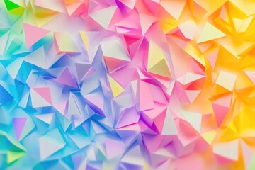Poster - A colorful background featuring layered paper triangles
