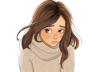 Poster - A person wearing a turtle neck sweater, suitable for various uses such as portrait, lifestyle or fashion photography