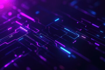 Poster - a detailed view of electronic components and wires on a computer circuit board
