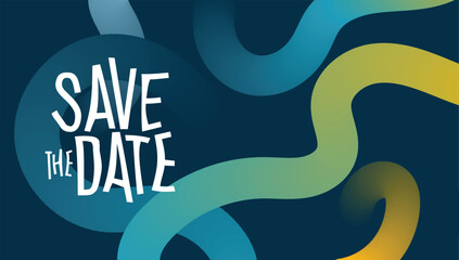 Poster - Save the date banner. Can be used for business, marketing and advertising. logo graphic design of event summit made for Technology and upcoming events.	
