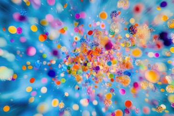 Poster - A collection of colorful balloons drifting through the air