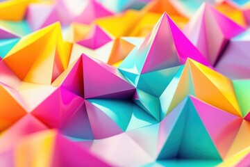Poster - Colorful origami paper boats on white background