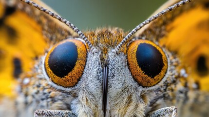 Poster - Close-up shot of a butterfly's eyes, perfect for macro photography or nature-inspired designs
