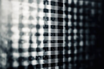 Poster - A close-up shot of a classic checkered curtain