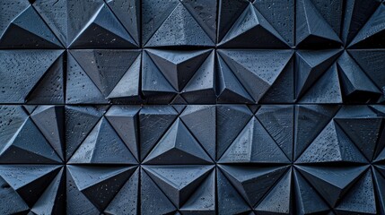 Aufkleber - Close-up of a unique wall made of interlocking triangles