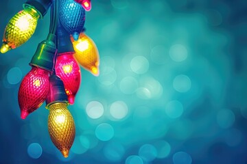 Poster - A festive string of Christmas lights