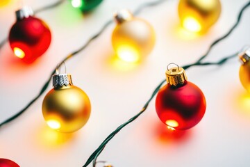 Poster - A close-up shot of colorful Christmas ornaments