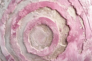 Poster - Close-up shot of a pink and white abstract painting with intricate details
