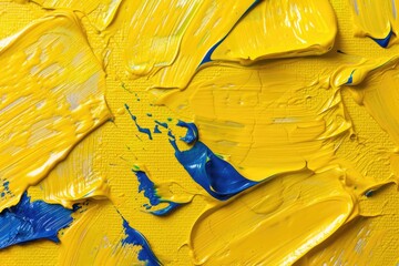 Aufkleber - A detailed view of a painted artwork featuring bright yellow colors