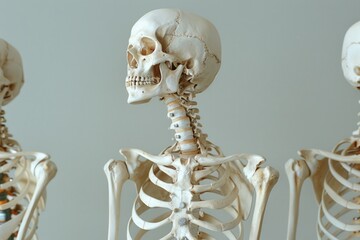 Poster - Two skeletons standing together, possibly from a romantic or Halloween-themed setting