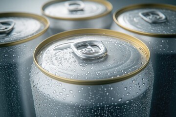 Poster - A close-up shot of a soda can, perfect for use in advertising or branding concepts