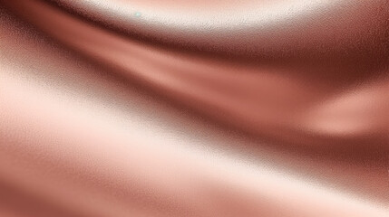 Poster - A close-up of silky rose gold fabric texture with subtle light and shadow play, evoking luxury and calm.