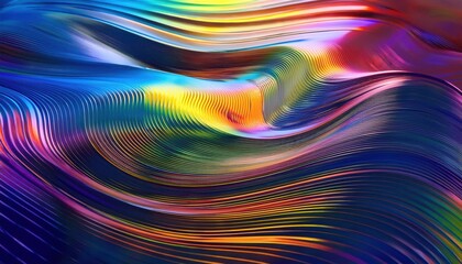 Poster - Dynamic Chromatic Waves. Mesmerizing Display of Vivid, Fluid Color Transitions Perfect for Abstract Art, Digital Wallpaper, or Inspiring Creative Design Concepts in Modern Visual Media