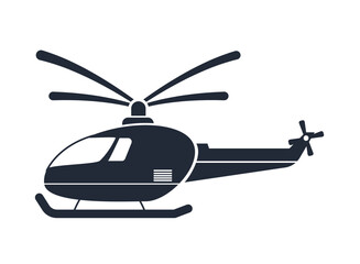 Wall Mural - transportation helicopter silhouette