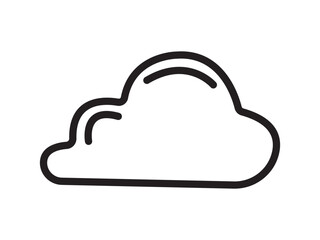 Fototapete - Cloud icon vector. Line sky symbol. Trendy flat weather outline ui sign design. 